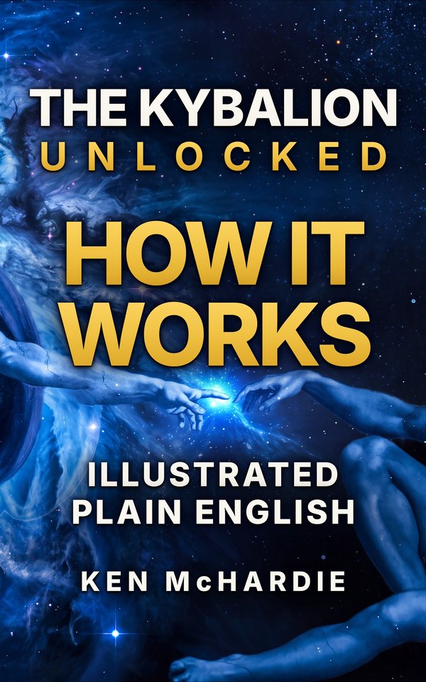 The Kybalion Unlocked: How It Works, by Ken McHardie. Book cover.